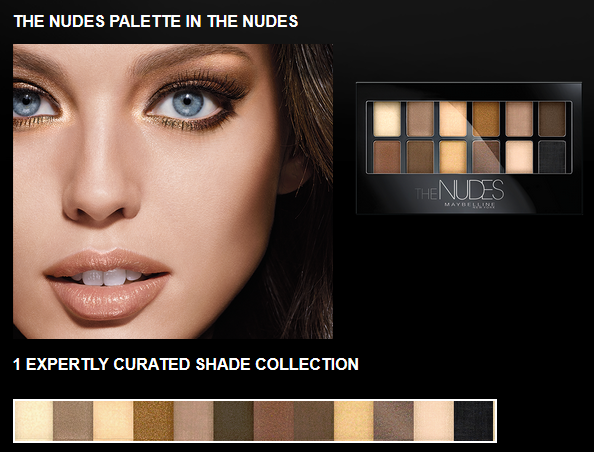 maybelline the nudes eyeshadow palette